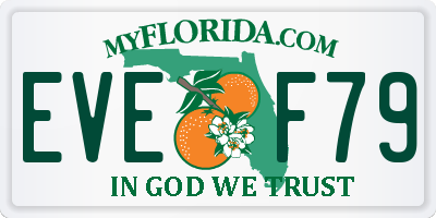 FL license plate EVEF79