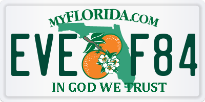FL license plate EVEF84
