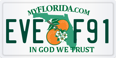 FL license plate EVEF91