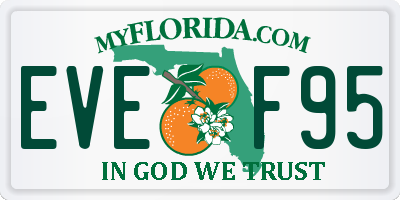 FL license plate EVEF95