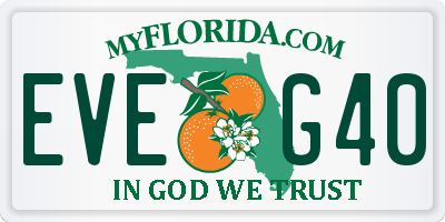FL license plate EVEG40
