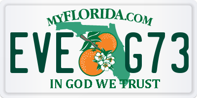 FL license plate EVEG73