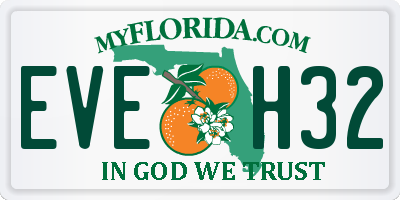 FL license plate EVEH32