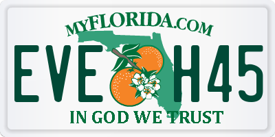 FL license plate EVEH45