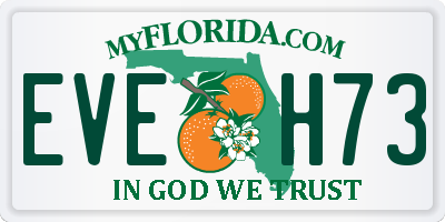 FL license plate EVEH73