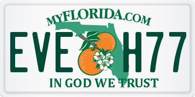 FL license plate EVEH77