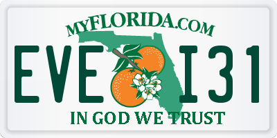 FL license plate EVEI31