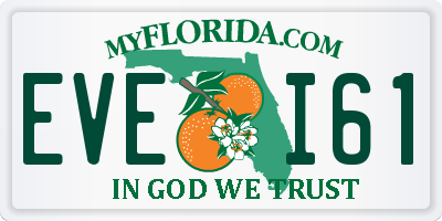 FL license plate EVEI61
