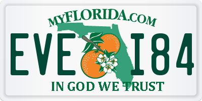FL license plate EVEI84
