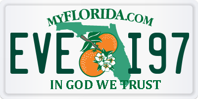 FL license plate EVEI97