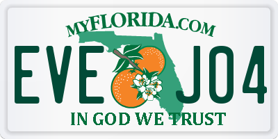 FL license plate EVEJ04