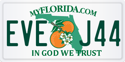 FL license plate EVEJ44