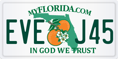 FL license plate EVEJ45