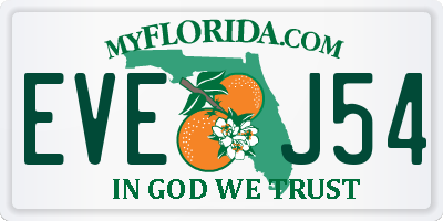 FL license plate EVEJ54