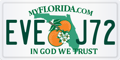 FL license plate EVEJ72