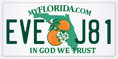 FL license plate EVEJ81