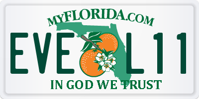 FL license plate EVEL11