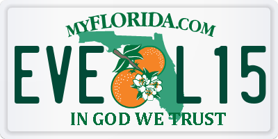 FL license plate EVEL15