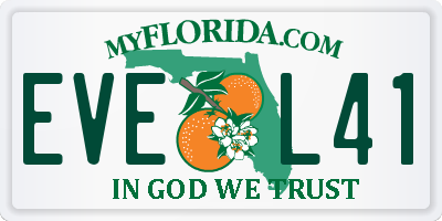 FL license plate EVEL41