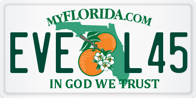 FL license plate EVEL45