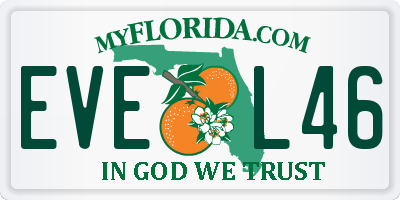 FL license plate EVEL46