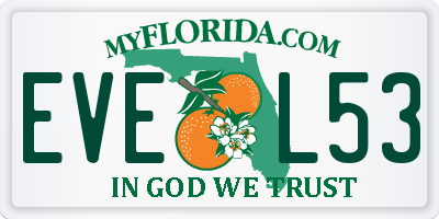 FL license plate EVEL53