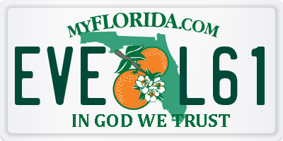 FL license plate EVEL61