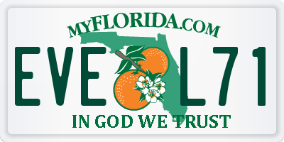 FL license plate EVEL71