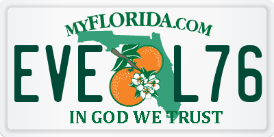FL license plate EVEL76