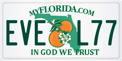 FL license plate EVEL77