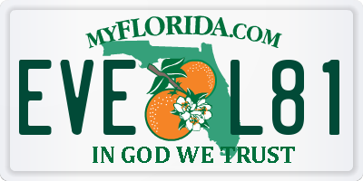 FL license plate EVEL81