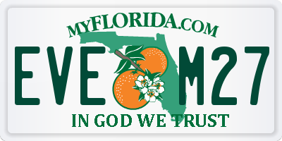 FL license plate EVEM27