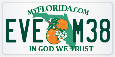 FL license plate EVEM38