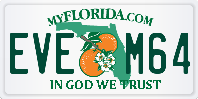 FL license plate EVEM64
