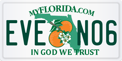 FL license plate EVEN06