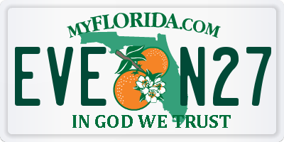 FL license plate EVEN27