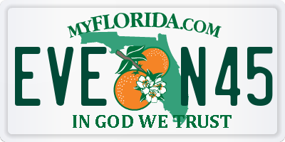 FL license plate EVEN45