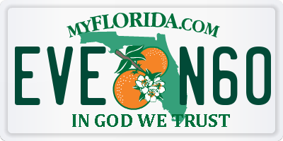 FL license plate EVEN60