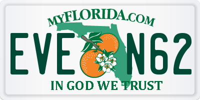 FL license plate EVEN62