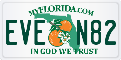 FL license plate EVEN82