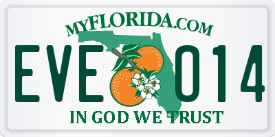 FL license plate EVEO14