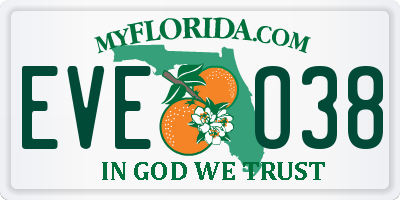 FL license plate EVEO38