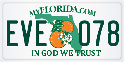FL license plate EVEO78