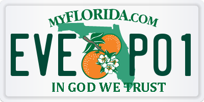 FL license plate EVEP01