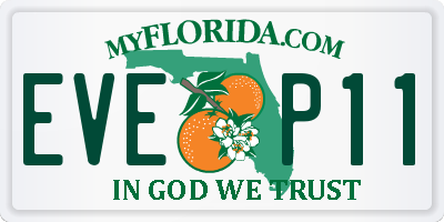 FL license plate EVEP11