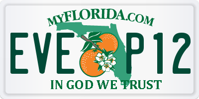 FL license plate EVEP12