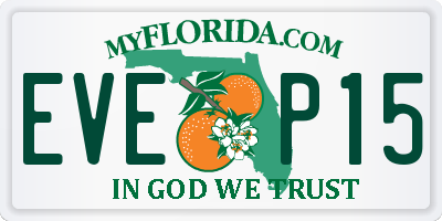 FL license plate EVEP15