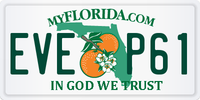 FL license plate EVEP61