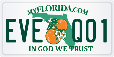 FL license plate EVEQ01