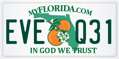 FL license plate EVEQ31